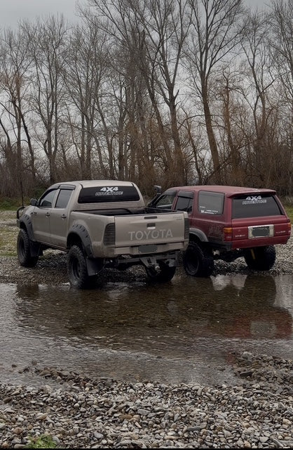 Lifted truck on the trail